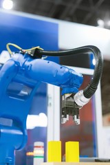 Automatic robot arm working in industrial environment