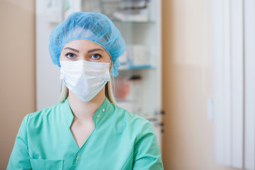 Nurse in medical office.