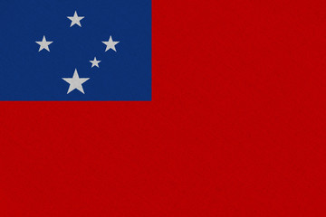 Samoa fabric flag