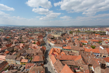 Fototapeta na wymiar Ciudad medieval de Sibiu, Transilvania, Rumanía