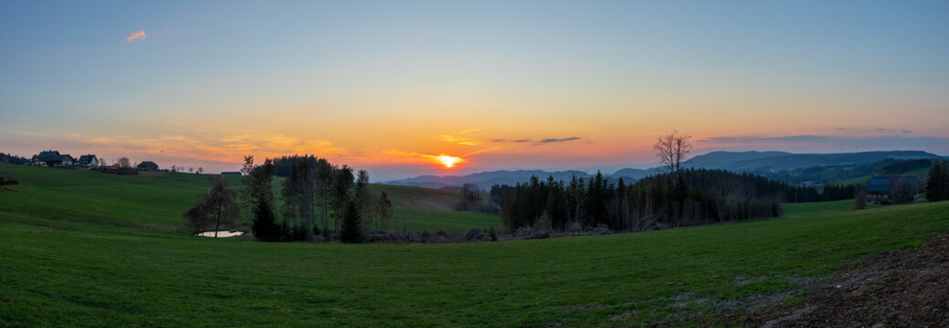 Sonnenuntergang Panorama im Schwarzwald