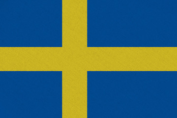 Sweden fabric flag
