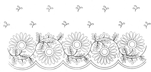 set of floral elements
