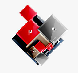 Obraz premium Abstract square composition for background, banner or logo