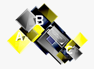 Abstract square composition for background, banner or logo