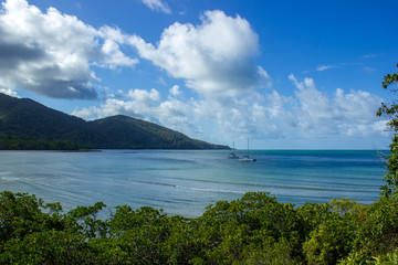 Fototapeta premium landscape view of Cape Tribulation in Daintree National Park in the far tropical north of Queensland, Australia
