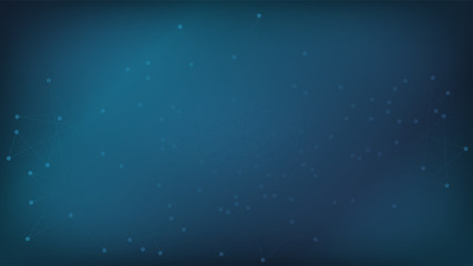 Obraz premium Blockchain Network Polygonal Nano Technology Design. Futuristic Artificial Intelligence Network Nodes Vector