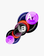 Circular pattern, abstract circles composition