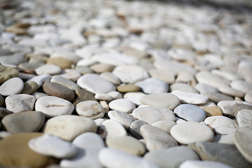 Large sea pebbles on the coast close-up.Texture.Background.