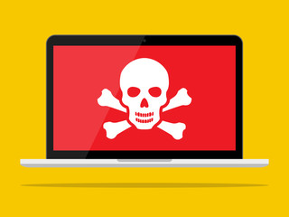 Virus on Laptop Illustration