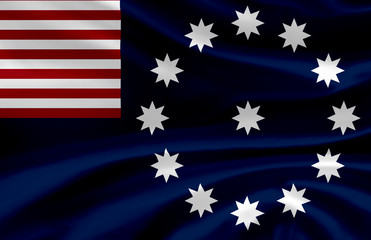 Easton Pennsylvania waving flag illustration.