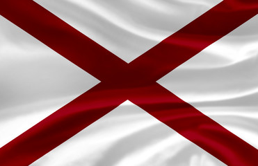 Alabama waving flag illustration.