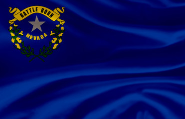 Nevada waving flag illustration.