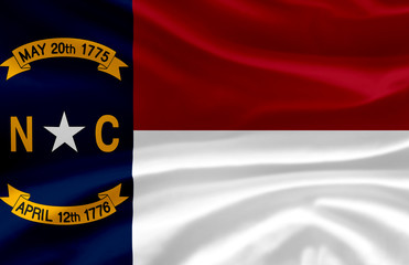 North Carolina waving flag illustration.