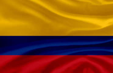 Fototapeta premium Colombia waving flag illustration.