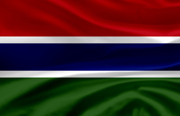 Gambia waving flag illustration.