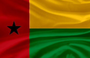 Guinea Bissau waving flag illustration.