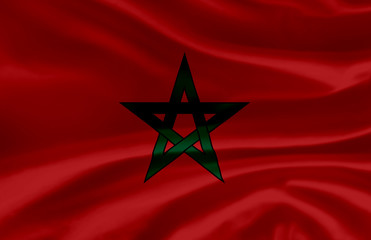 Morocco waving flag illustration.