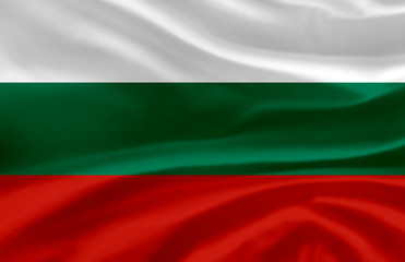 Bulgaria waving flag illustration.