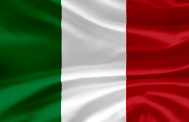 Italy waving flag illustration.
