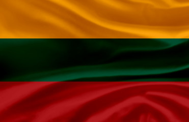 Lithuania waving flag illustration.