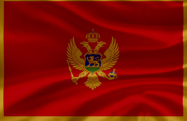 Montenegro waving flag illustration.
