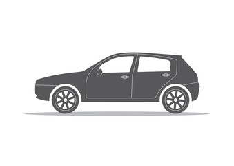 Vector car icon on white background