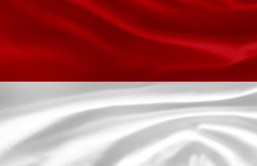Fototapeta na wymiar Indonesia waving flag illustration.