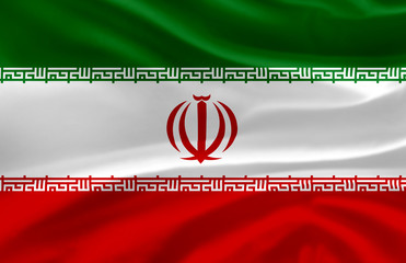 Iran waving flag illustration.