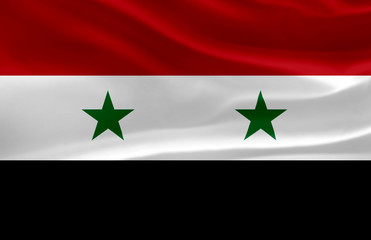 Syria waving flag illustration.
