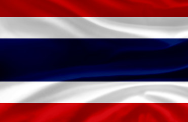 Thailand waving flag illustration.