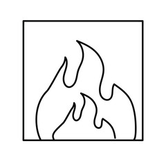 frame Fire Line Icon