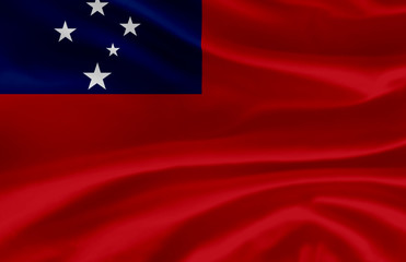Samoa waving flag illustration.