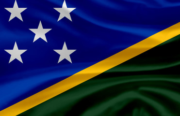 Salomon Islands waving flag illustration.