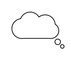 Think speech bubbles outline icon
