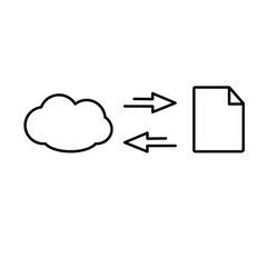 cloud download file document icon