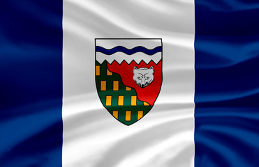Northwest Territories waving flag illustration.
