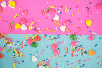 sprinkles background, sugar sprinkle dots, decoration for cake and bakery