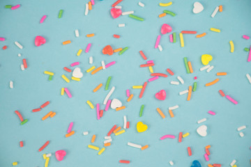sprinkles background, sugar sprinkle dots, decoration for cake and bakery