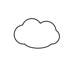Cloud line icon, outline vector sign, linear style pictogram isolated on white