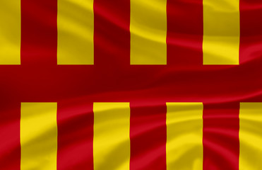 Fototapeta premium Northumberland waving flag illustration.
