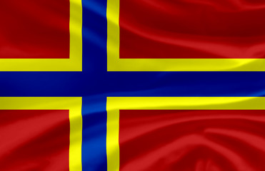 Naklejka premium Orkney waving flag illustration.