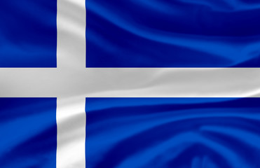 Obraz premium Shetland waving flag illustration.