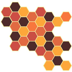 Honeycomb  background. Illustration. Vector. Geometric print.