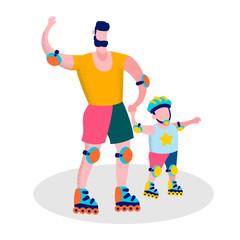 Happy Fathers Day Family Sport Recreation Banner