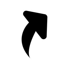 The right icon. Direction and arrow, navigation symbol. Flat Vector illustration