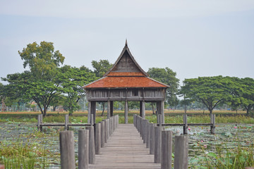  Antique houses in the middle of the water
