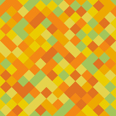 Fototapeta premium Yellow pixel squares pattern
