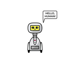 Cartoon friendly robot