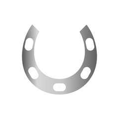 Horse shoe silver icon on background for graphic and web design. Simple vector sign. Internet concept symbol for website button or mobile app.